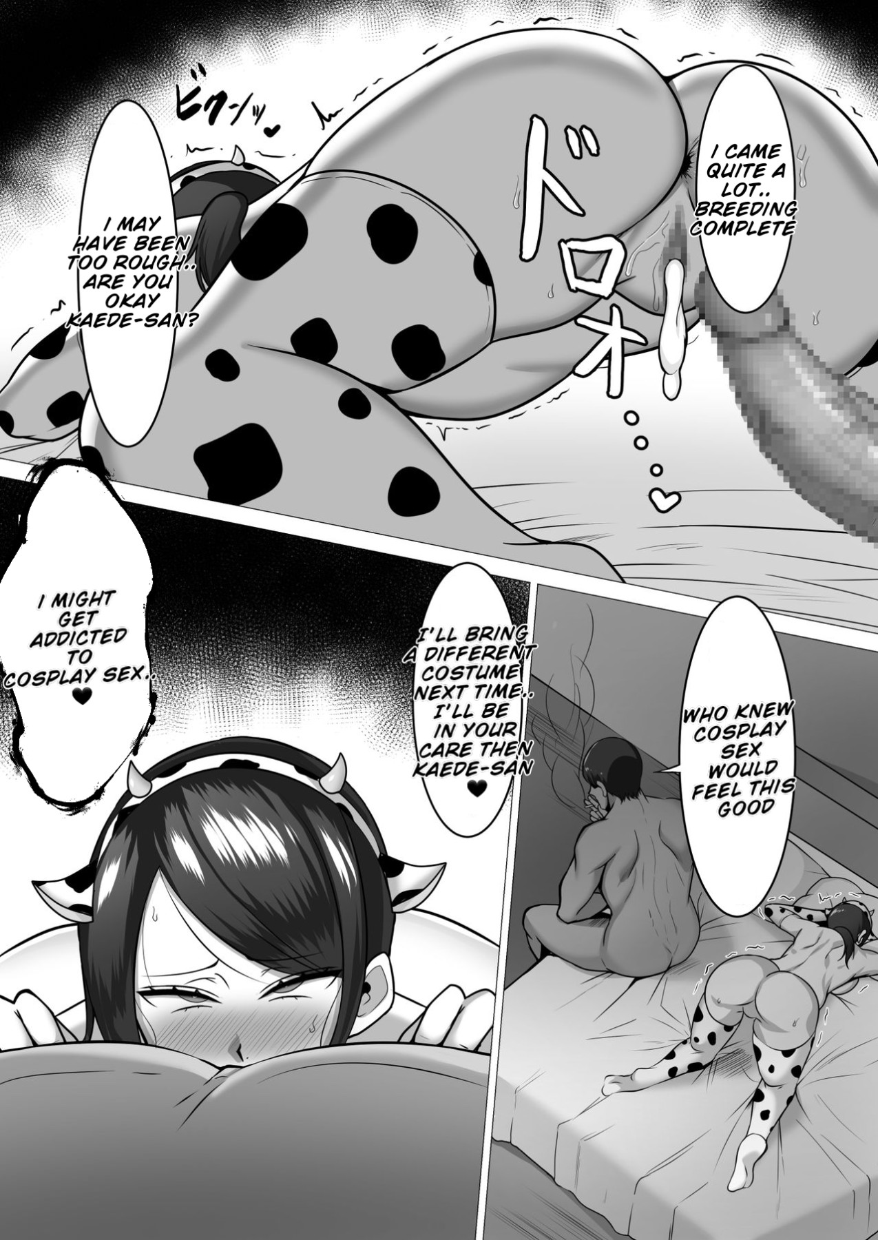 Hentai Manga Comic-Cow Cosplay Sex with a Frustrated Housewife-Read-21